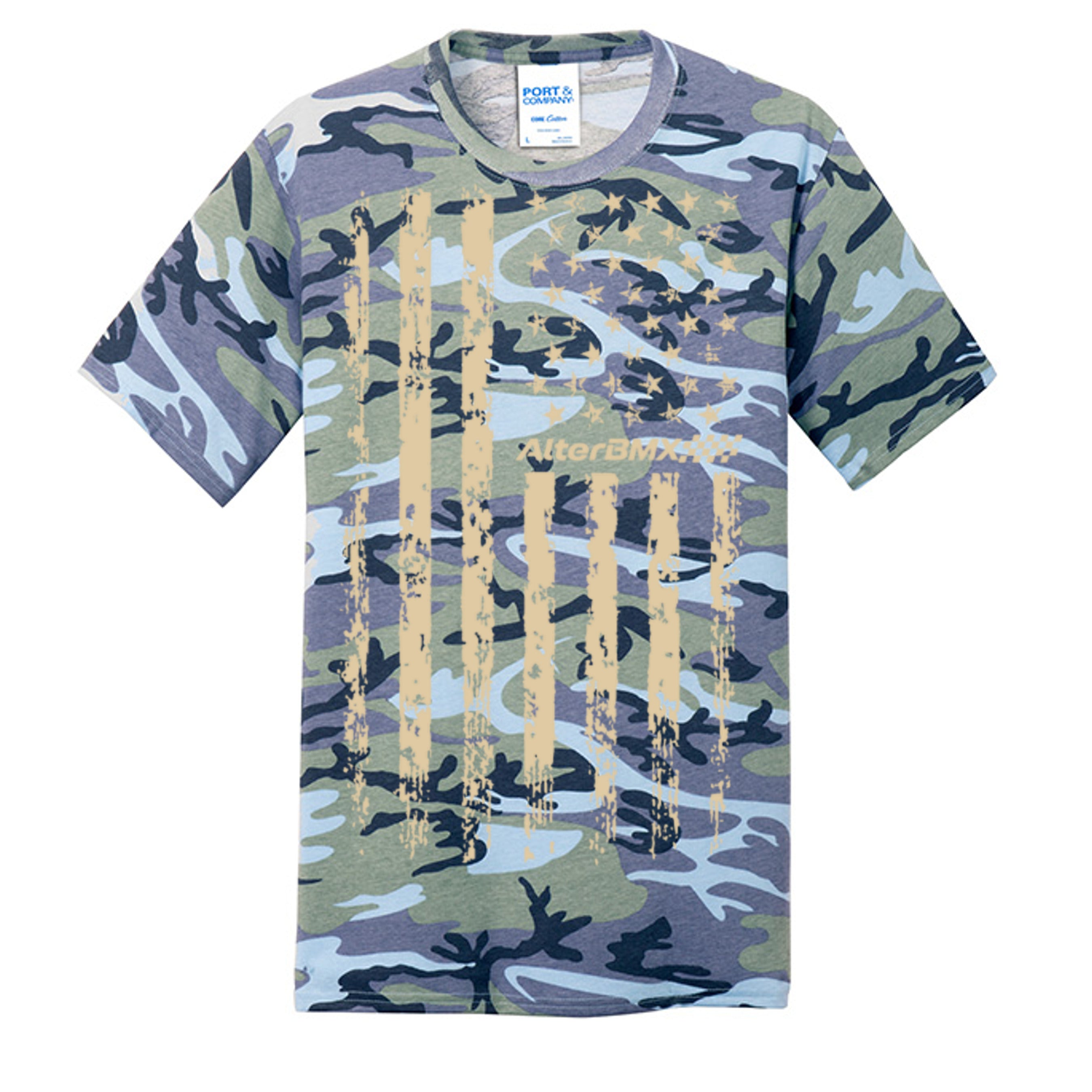 Woodland Blue Camo - PC54C - FRONT